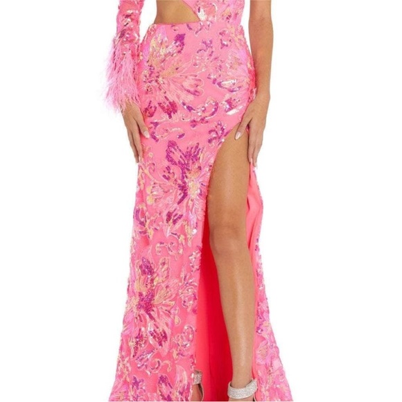 Amarra 88562 Prom Dress Neon Pink size 2 - Picture 4 of 4